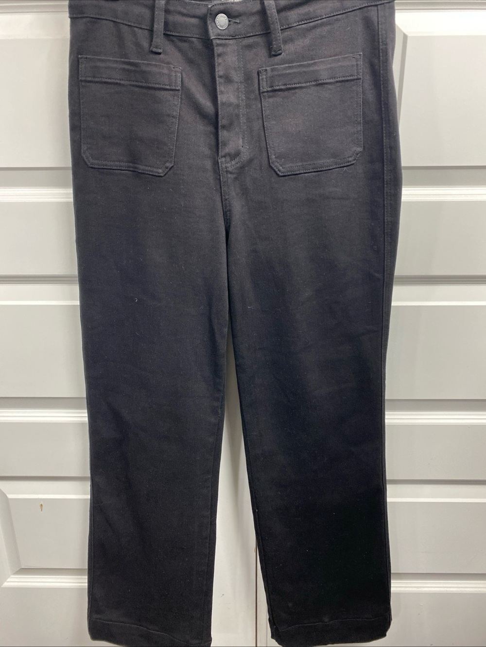 Judy Blue Jeans Straight Fit Stretch Black High Waist Denim  Front Pocket 11/30